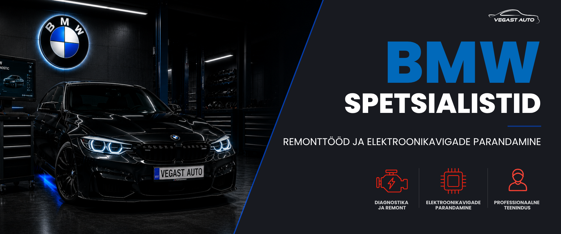 Remonttööd ja elektroonikavigade parandamine BMWdel